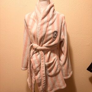 Victoria's Secret Soft Pink and White striped Robe
